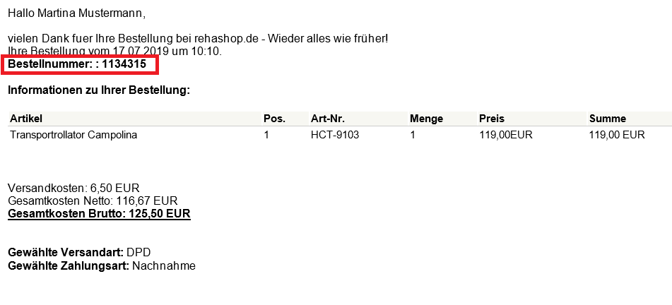 How to find your orderid