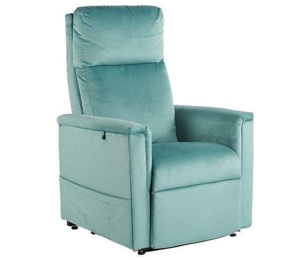 GOLDEN Moderner Komfort Sessel 2 Motoren in der Farbe Karibik