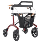 SALJOL AR62W XXL Leichtgewicht Rollator in Farbe Barolo Red