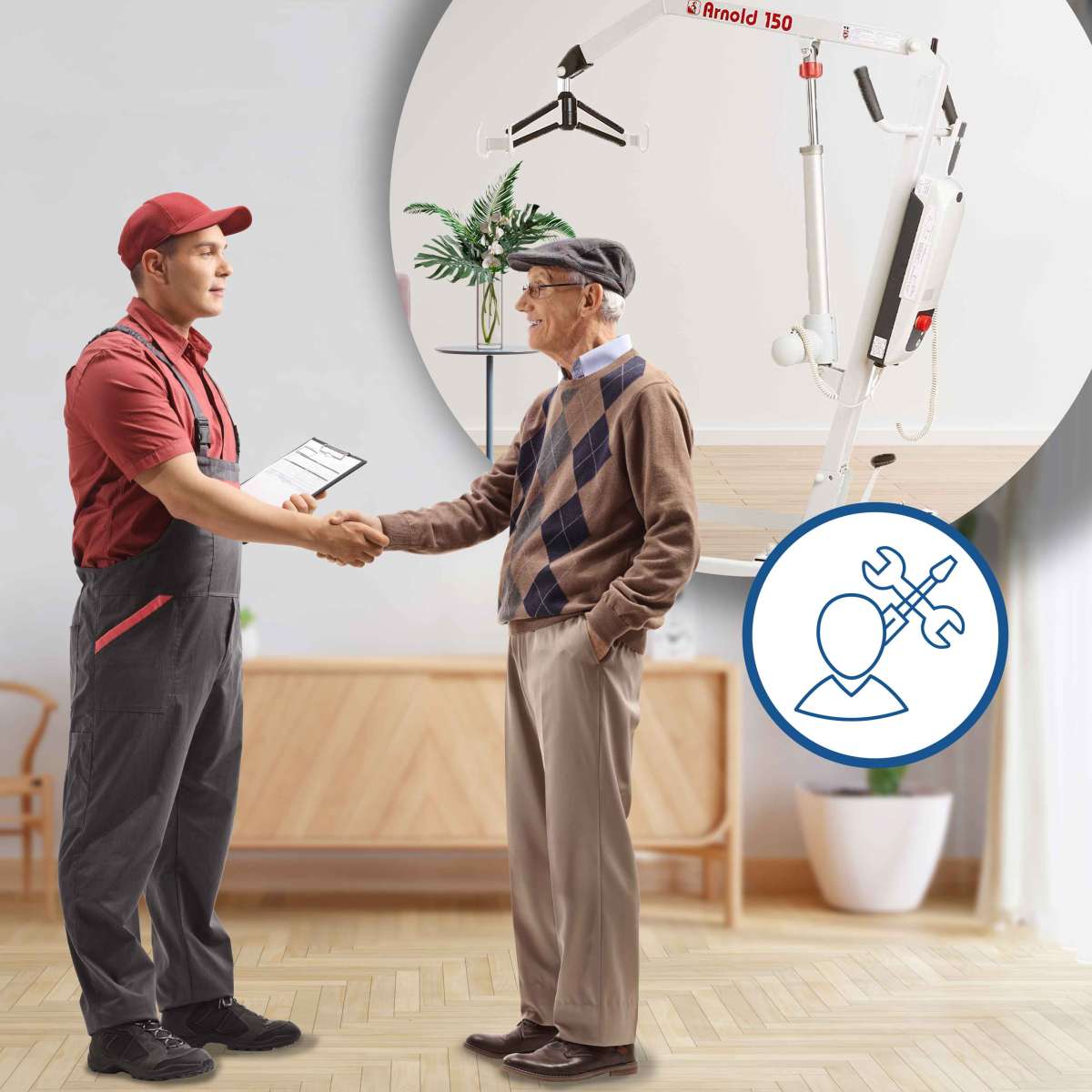 REHASHOP Vor-Ort-Aufbauservice Patientenlifter AT