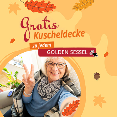 Gratis Kuscheldecke Herbstaktion Gratis Kuscheldecke bei Kauf eine Sessels von GOLDEN