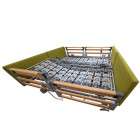 Pflegedoppelbett 180x200cm Burmeier Regia in Farbe Grün mit Seitensicherungen
