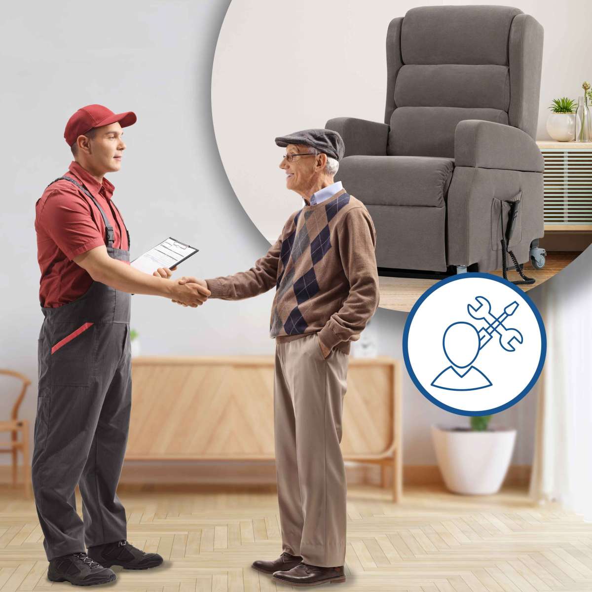 REHASHOP Vor-Ort-Aufbauservice Sessel AT