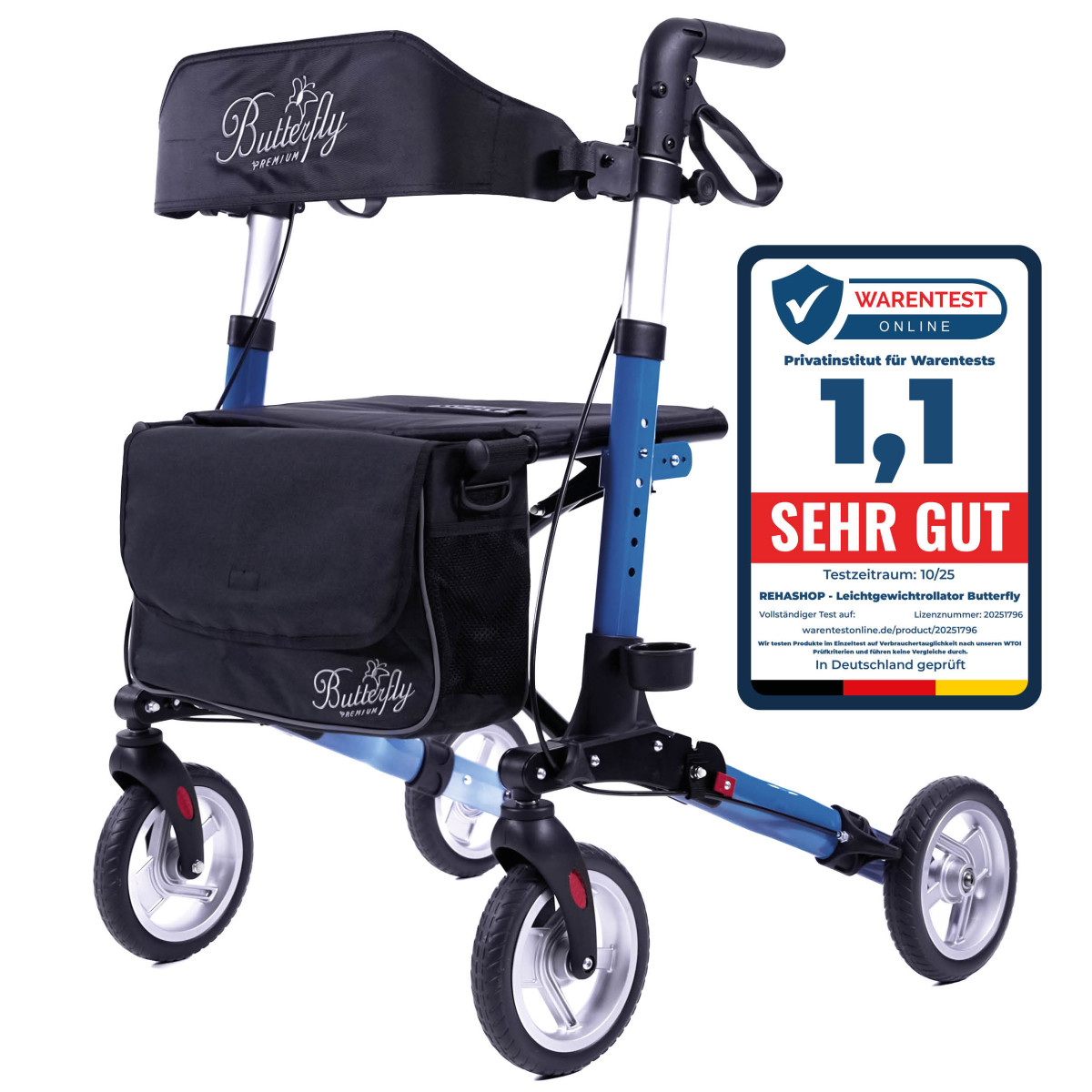 REHASHOP Leichtgewichtrollator Butterfly Premium