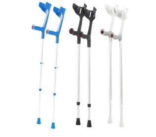 Unterarmgehstützen Magic Soft in den Farben blau, schwarz und lichtgrau auf einem Bild Unterarmgehstützen Magic Soft in den Farben blau, schwarz und lichtgrau auf einem Bild