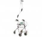 MPB Infusionshalter 85 an einem Rollator angebracht