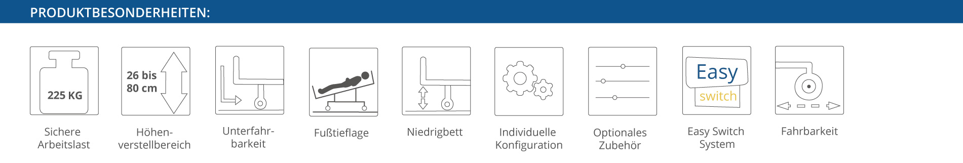 BURMEIER Pflegebett Regia Easy Switch